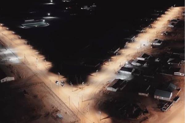 В селе Исатай установили 129 фонарей